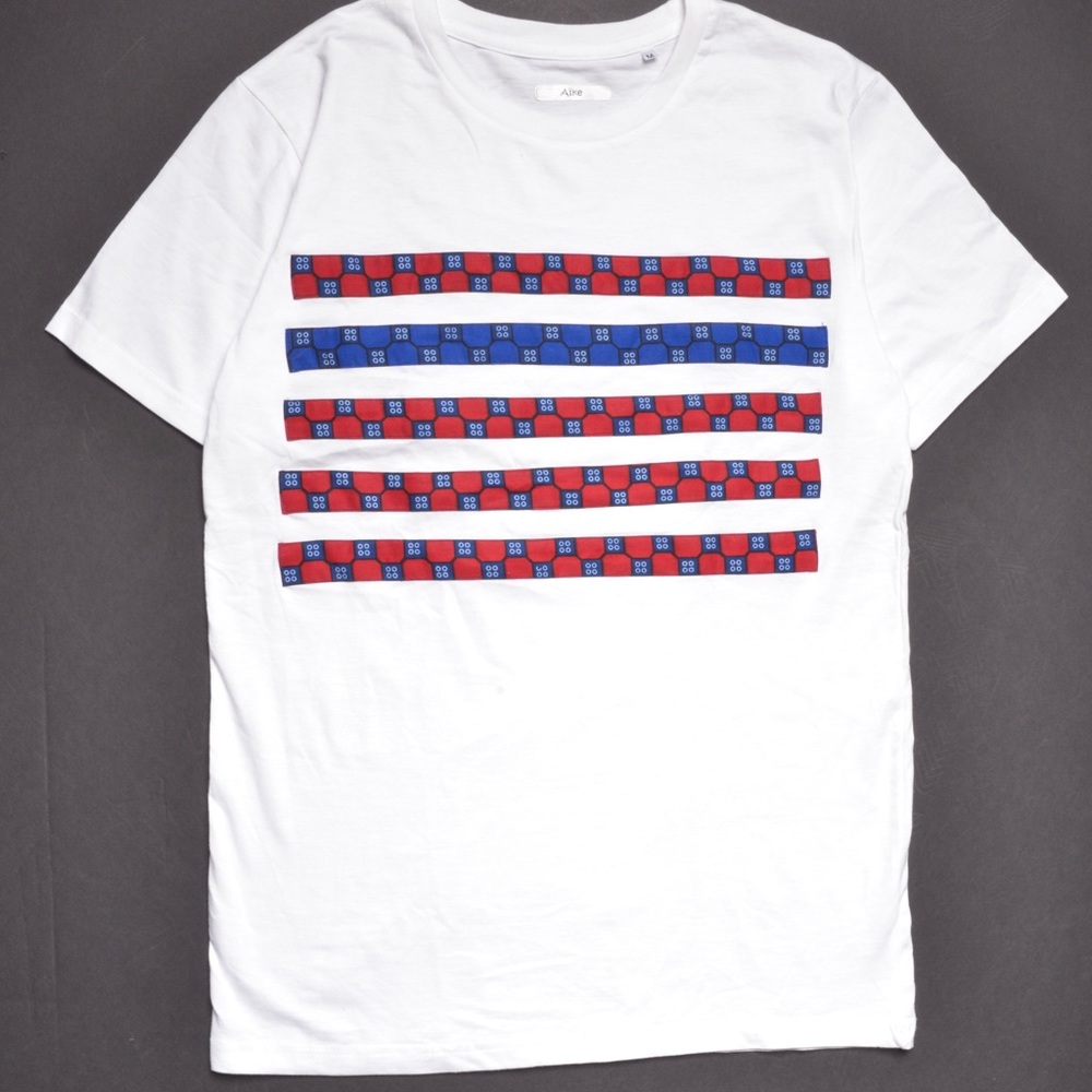 White T-shirt with African prints